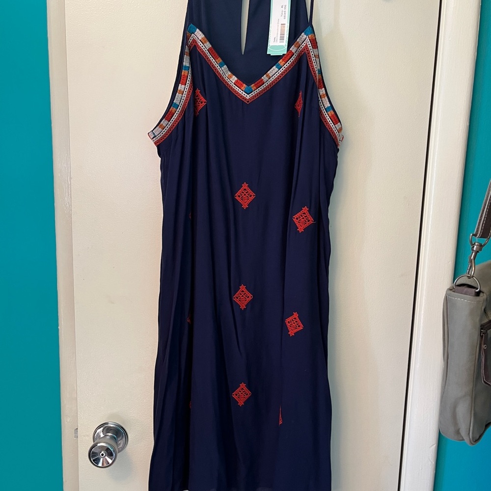 Sundress with spaghetti straps.